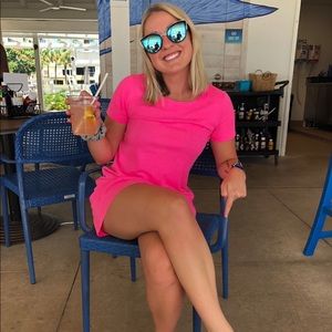 Hot Pink T-Shirt Dress